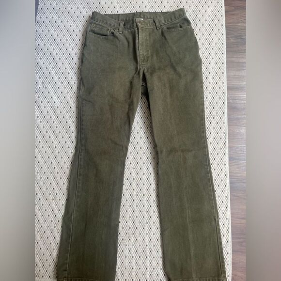 Jeanology Green Straight Leg Jeans Size 8 - Picture 1 of 3